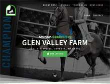 Tablet Screenshot of glenvalleysaddlebreds.com